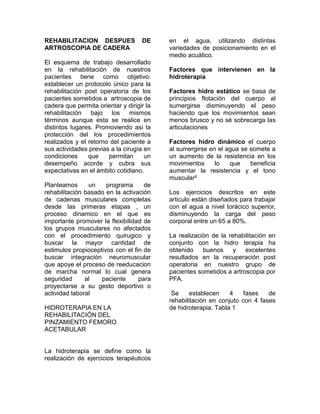 Recomendaciones para la implementación de⁢ terapias acuáticas‌ en protocolos de rehabilitación